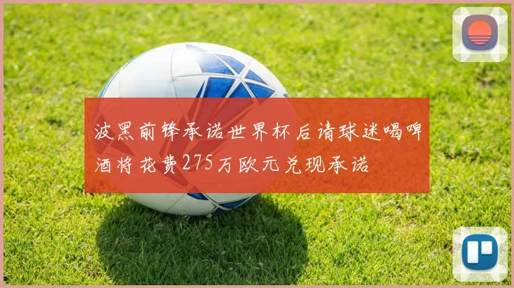 波黑前锋承诺世界杯后请球迷喝啤酒将花费275万欧元兑现承诺
